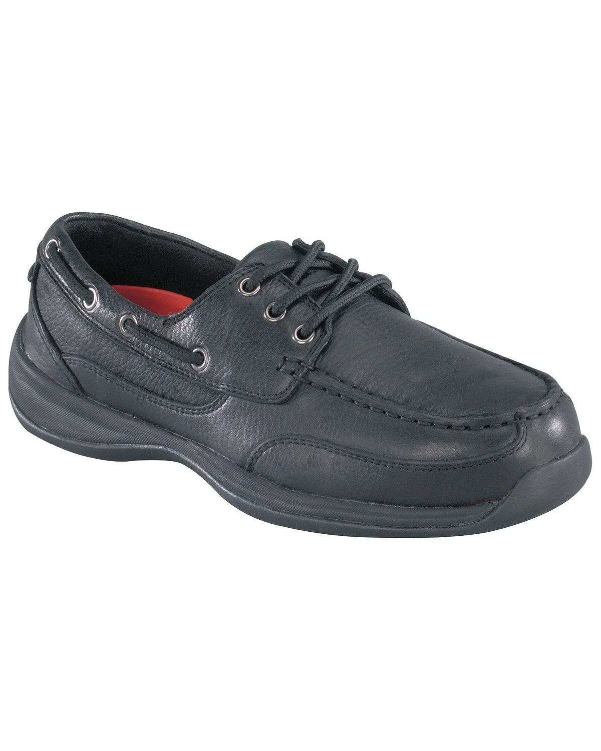 Rockport Women's Works Sailing Club Black Boat Shoes - Steel Toe 1 Rockport Women's Works Sailing Club Black Boat Shoes - Steel Toe