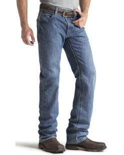 Ariat Men's FR M3 Medium Wash Loose Basic Stackable Straight Leg Jean -Clothing Sale Store 086P41 N9 P2