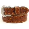 Nocona Men's Pierced Leather Laced Edge Western Belt