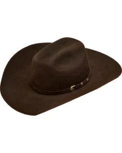 Ariat Boys' Chocolate Wool Felt Buckle Cowboy Hat