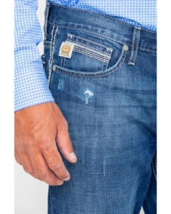 Cinch Men's Ian Dark Stonewash Slim Fit Boot Cut Jeans -Clothing Sale Store 2000240164 402 P3
