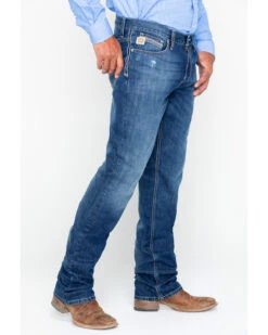 Cinch Men's Ian Dark Stonewash Slim Fit Boot Cut Jeans -Clothing Sale Store 2000240164 402 P4