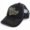 Moonshine Spirit Men's White On Black Logo Print Mesh Ball Cap