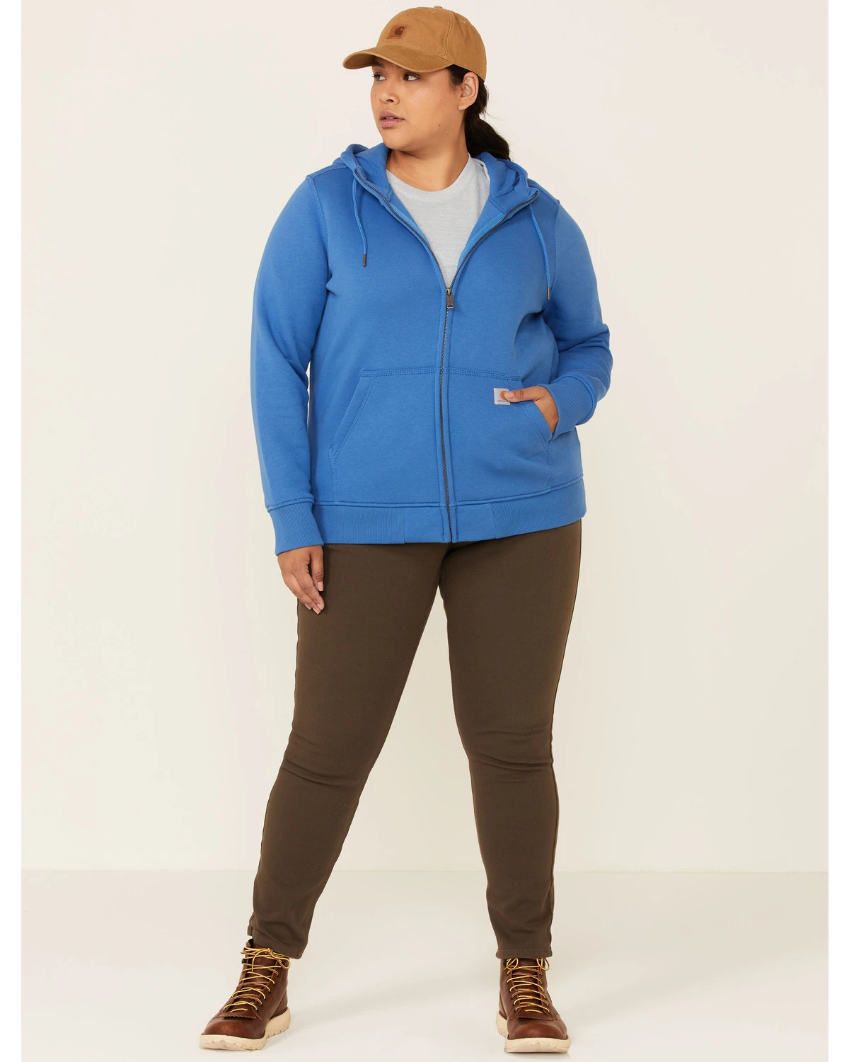 Carhartt Women's Clarksburg Zip-Front Hooded Work Sweatshirt - Plus 2 Carhartt Women's Clarksburg Zip-Front Hooded Work Sweatshirt - Plus - Image 2