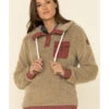 Wanakome Women's Fay Snap Neck Sherpa Hooded Pullover
