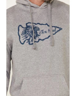 Tin Haul Men's Gray Native Arrowhead Graphic Hooded Sweatshirt -Clothing Sale Store 2000336421 020 P3