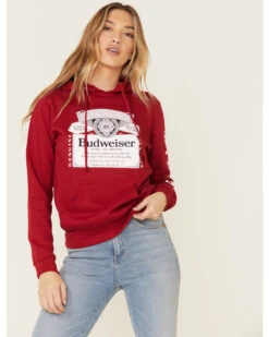 Brew City Beer Gear Women's Budweiser Graphic Hooded Sweatshirt -Clothing Sale Store 2000336457 600 P3
