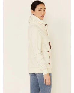 Wanakome Women's Oatmeal Hestia Asymmetrical Zip-Front Hoodie -Clothing Sale Store 2000340617 104 P4