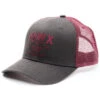 Hawx Men's Heather Black Logo Graphic Mesh-Back Ball Cap