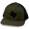 Oil Field Hats Men's Loden & Black Texas State Patch Mesh Ball Cap