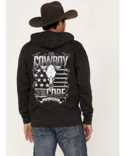 Cowboy Hardware Men's Gray To The Core Graphic Hooded Sweatshirt -Clothing Sale Store 2000346628 020 P4