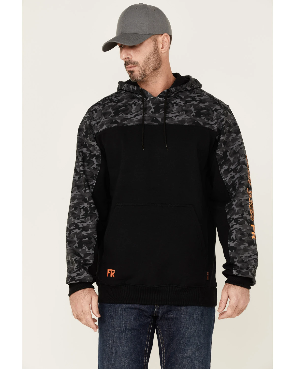 Cody James Men's FR Printed Fleece Hooded Work Sweatshirt - Tall 1 Cody James Men's FR Printed Fleece Hooded Work Sweatshirt - Tall