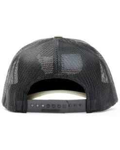 Oil Field Hats Men's Loden & Black American Flag US Patch Mesh-Back Ball Cap -Clothing Sale Store 2000350292 341 P3