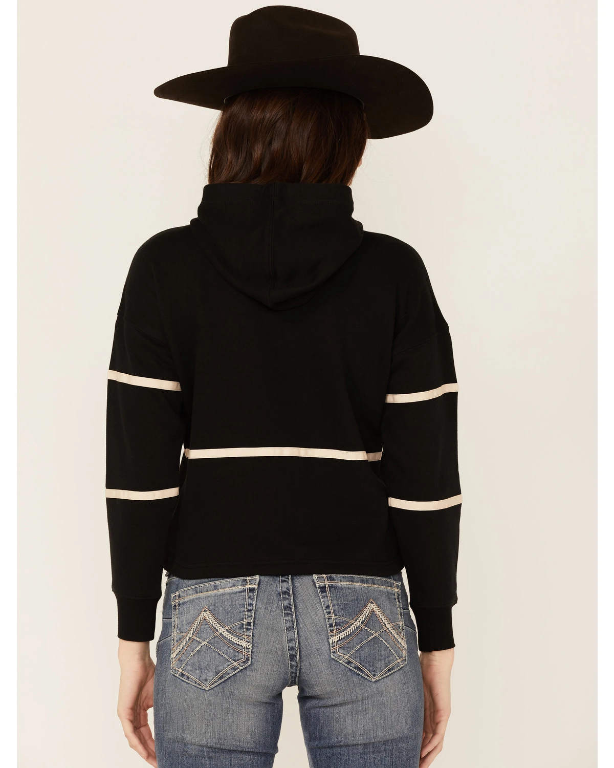 Shyanne Life Women's Cropped Embroidered Hoodie - Black 3 Shyanne Life Women's Cropped Embroidered Hoodie - Black - Image 3