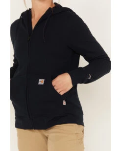 Carhartt Women's Force FR Relaxed Fit Zip Front Sweatshirt Work Hoodie -Clothing Sale Store 2000353508 410 P3