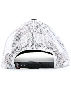 Justin Men's Black Thin Line Embroidered Flag Mesh-Back Ball Cap -Clothing Sale Store 2000353915 001 P3