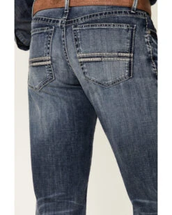 Cinch Men's White Label Medium Stonewash Performance Stretch Relaxed Straight Jeans -Clothing Sale Store 2000355910 402 P4