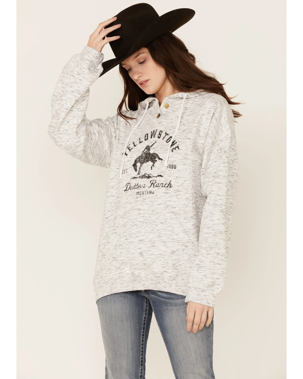 Paramount Network's Yellowstone Women's Bronco Graphic Hooded Pullover 1 Paramount Network's Yellowstone Women's Bronco Graphic Hooded Pullover