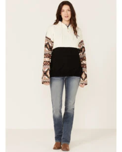 Paramount Network's Yellowstone Women's Mauve Southwestern Sleeve Hoodie Pullover -Clothing Sale Store 2000356684 661 P4