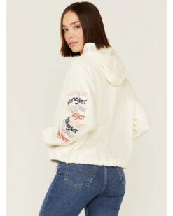 Wrangler Women's Logo Cropped Hoodie -Clothing Sale Store 2000358083 100 P3