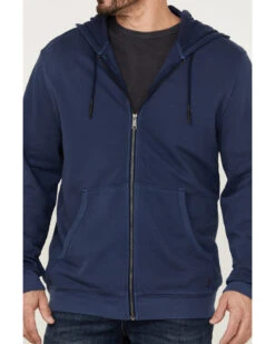Brothers & Sons Men's Weathered French Terry Zip-Front Hooded Jacket -Clothing Sale Store 2000359491 410 P3