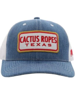 Hooey Kids' Denim Cactus Ropes Patch Mesh Back Trucker Cap -Clothing Sale Store 2000361551 402 P3