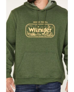 Wrangler Men's Heather Forest Crest Logo Graphic Hooded Sweatshirt 6 Wrangler Men's Heather Forest Crest Logo Graphic Hooded Sweatshirt -Clothing Sale Store 2000366038 300 P3