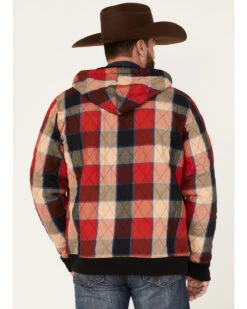 Wrangler Men's Zip Front Quilted Flannel Hooded Jacket -Clothing Sale Store 2000366052 600 P4
