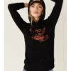 Blended Women's Keep Rollin Black Graphic Hoodie Sweater