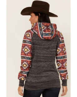 Hooey Women's Southwestern Contrast Print Summit Hoodie -Clothing Sale Store 2000369085 022 P4