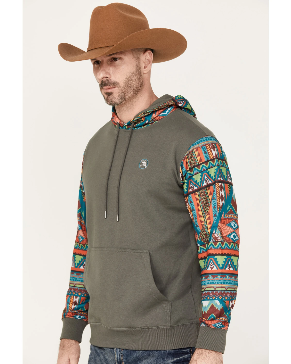 Hooey Men's Roughy Summit Multicolored Print Hooded Sweatshirt 2 Hooey Men's Roughy Summit Multicolored Print Hooded Sweatshirt - Image 2