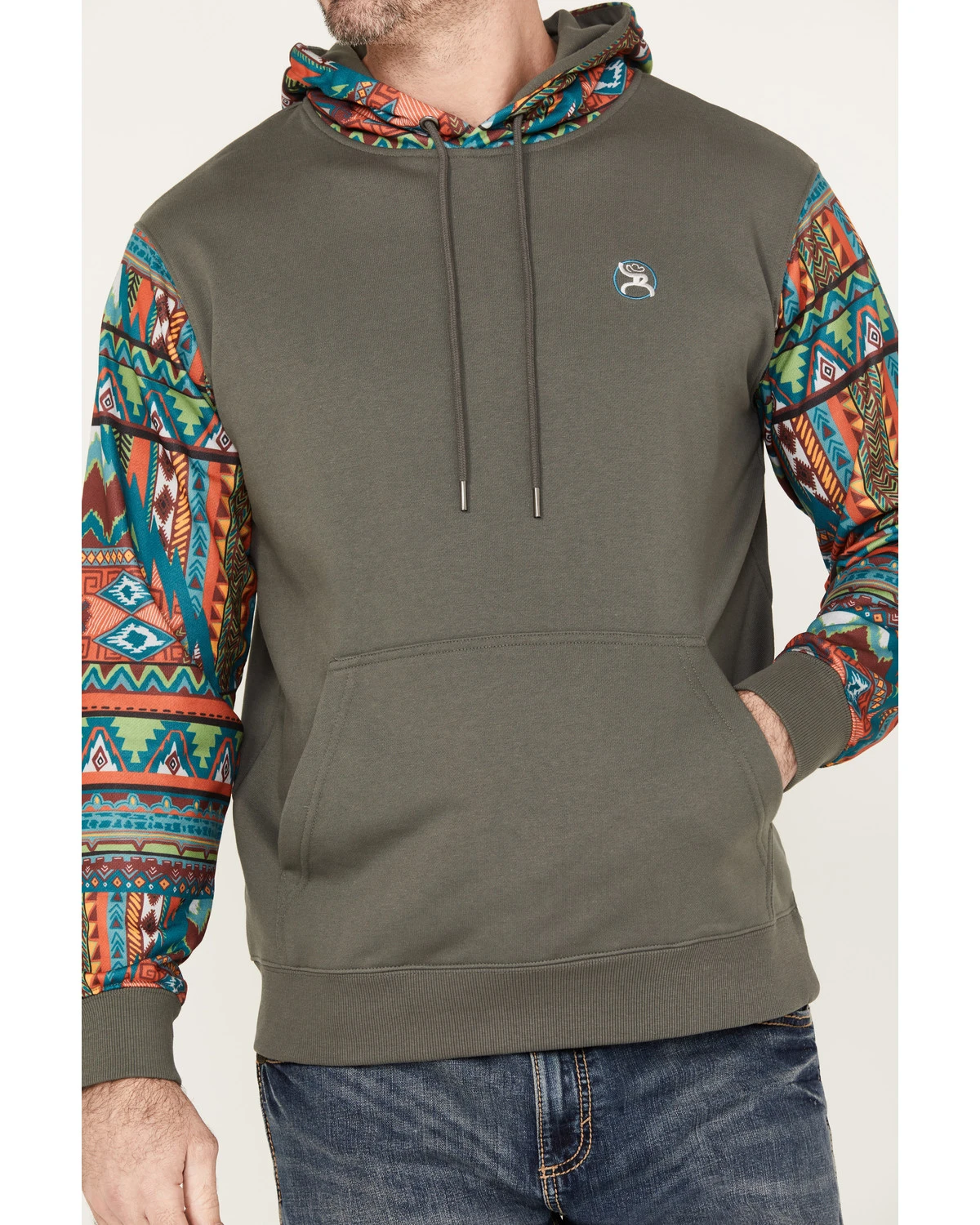 Hooey Men's Roughy Summit Multicolored Print Hooded Sweatshirt 3 Hooey Men's Roughy Summit Multicolored Print Hooded Sweatshirt - Image 3
