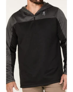 Browning Men's Hayes 1/4 Zip Hooded Pullover -Clothing Sale Store 2000373272 001 P3