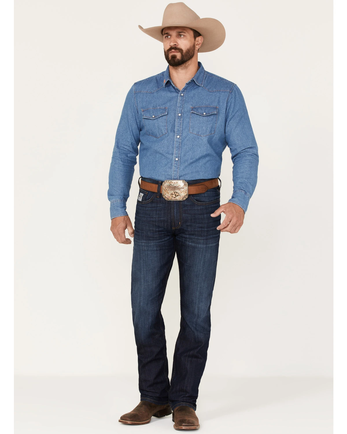 Cinch Men's Silver Label Dark Wash Slim Straight Performance Jeans 1 Cinch Men's Silver Label Dark Wash Slim Straight Performance Jeans