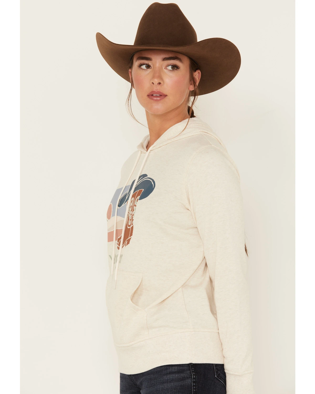 Wrangler Retro Women's Boots Logo Graphic Hoodie 2 Wrangler Retro Women's Boots Logo Graphic Hoodie - Image 2