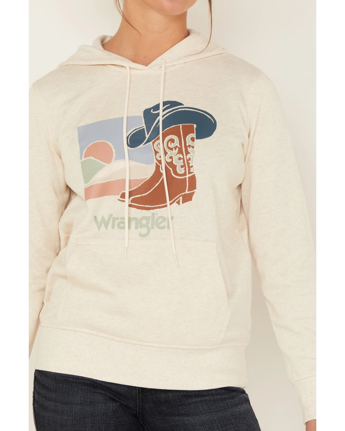 Wrangler Retro Women's Boots Logo Graphic Hoodie 3 Wrangler Retro Women's Boots Logo Graphic Hoodie - Image 3