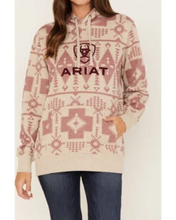 Ariat Women's Southwestern Print Logo Graphic Hoodie -Clothing Sale Store 2000374278 280 P3