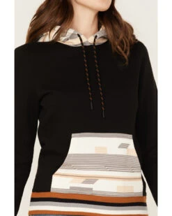 RANK 45 Women's Logo Southwestern Contrast Hoodie 6 RANK 45 Women's Logo Southwestern Contrast Hoodie -Clothing Sale Store 2000374960 001 P3