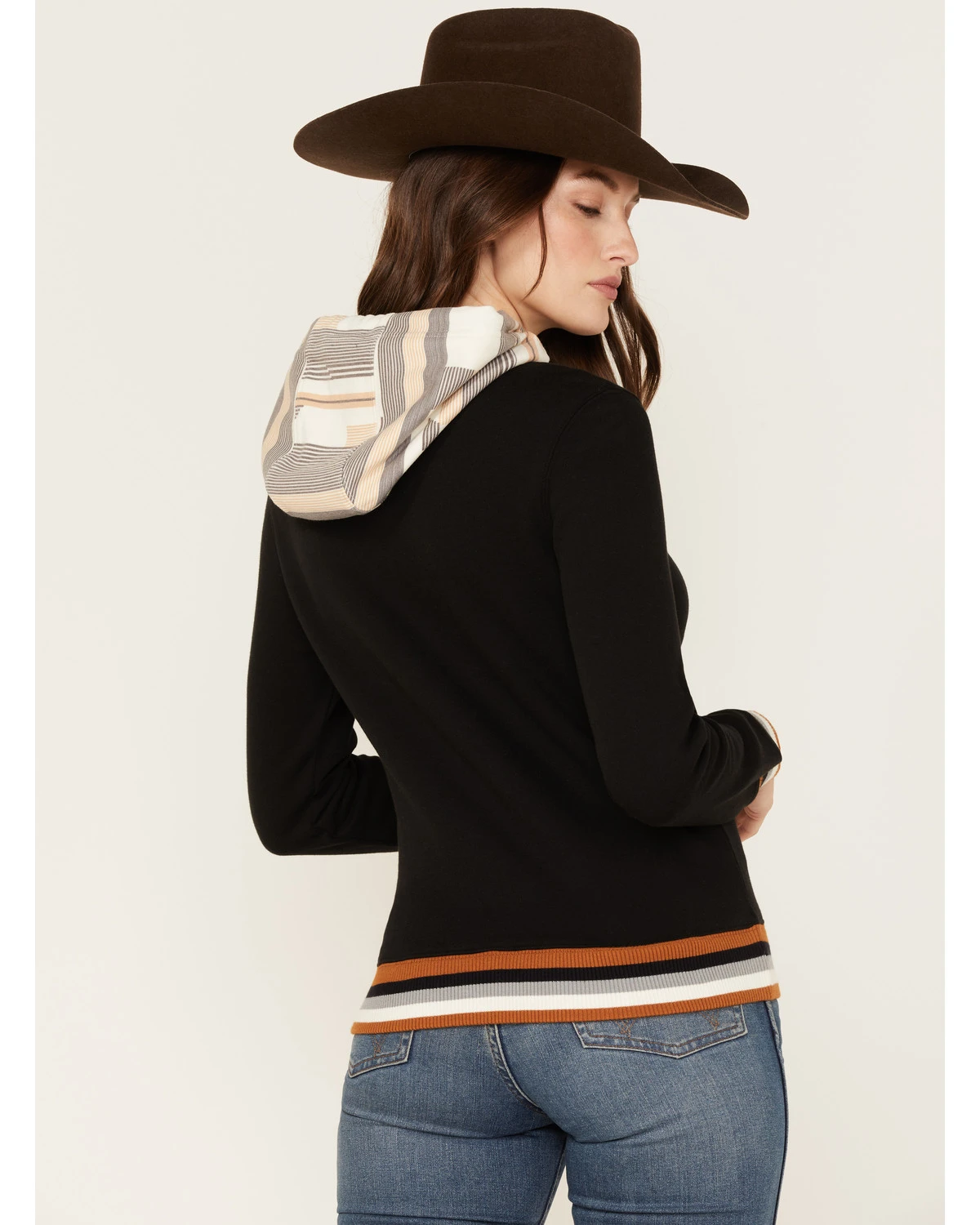 RANK 45 Women's Logo Southwestern Contrast Hoodie 4 RANK 45 Women's Logo Southwestern Contrast Hoodie - Image 4