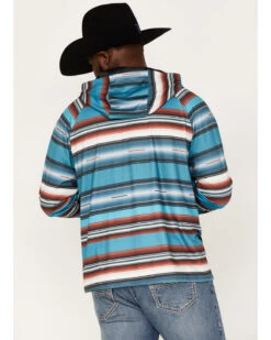 Rock & Roll Denim Men's Serape Stripe Print Hooded Sweatshirt -Clothing Sale Store 2000376205 402 P4