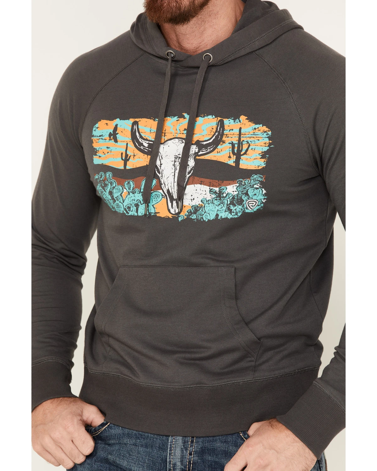 Rock & Roll Denim Men's Skull Scenic Graphic Hooded Sweatshirt 3 Rock & Roll Denim Men's Skull Scenic Graphic Hooded Sweatshirt - Image 3