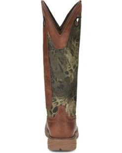Justin Men's Rush Strike Camo Shaft Leather Pull On Snake Boots - Square Toe -Clothing Sale Store 2000378668 340 P5