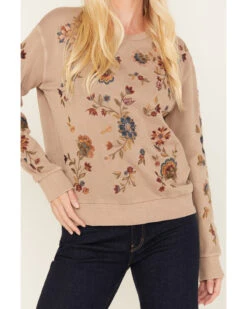 Driftwood Women's Embroidered Teddy Sweatshirt -Clothing Sale Store 2000378937 251 P3