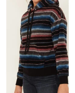 RANK 45 Women's Serape Stripe Plush Fleece Hoodie -Clothing Sale Store 2000380744 001 P3