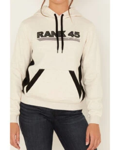 RANK 45 Women's Logo Embroidered Graphic Contrast Hoodie -Clothing Sale Store 2000380751 104 P3