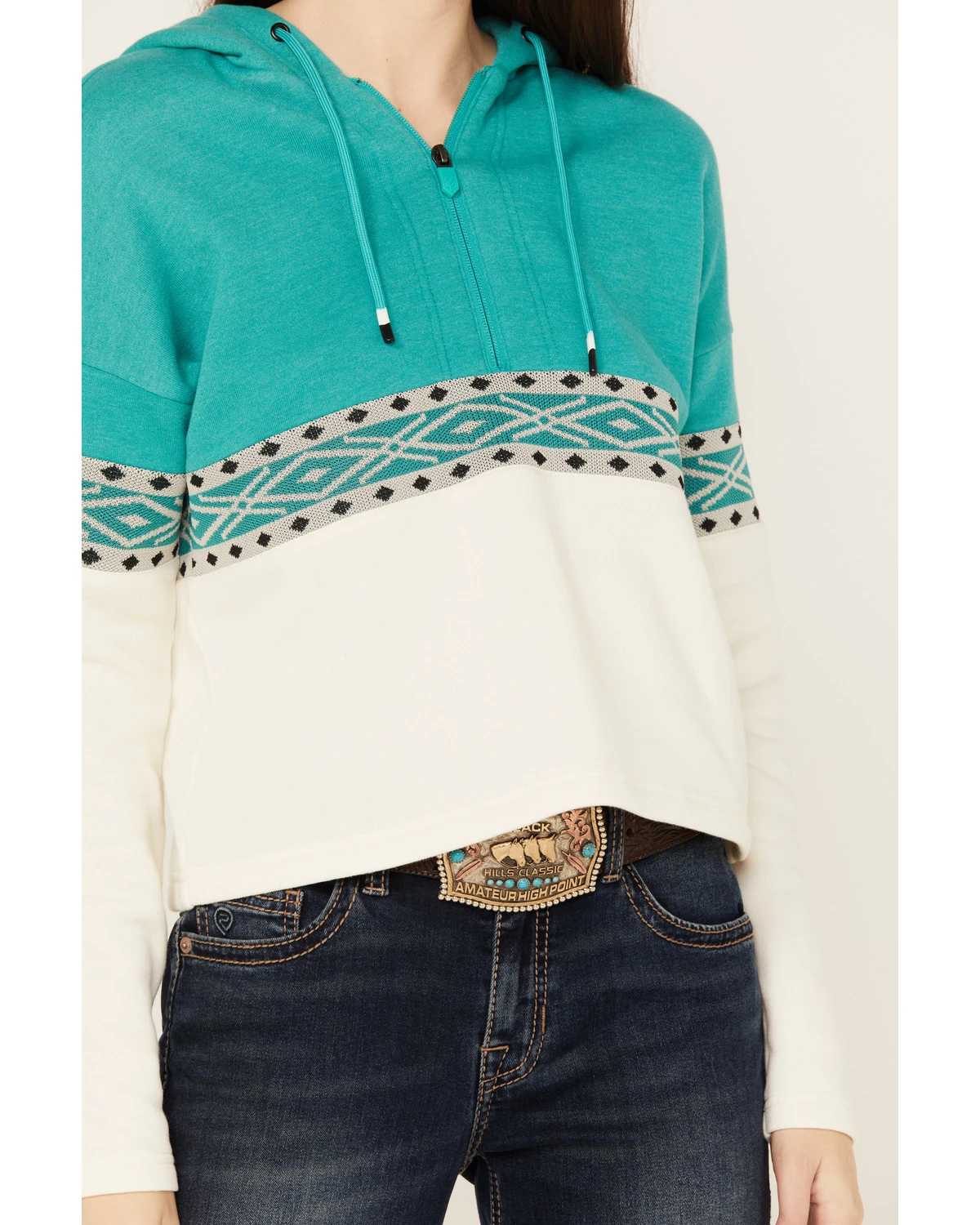 RANK 45 Women's Half Zip Hooded Pullover 3 RANK 45 Women's Half Zip Hooded Pullover - Image 3