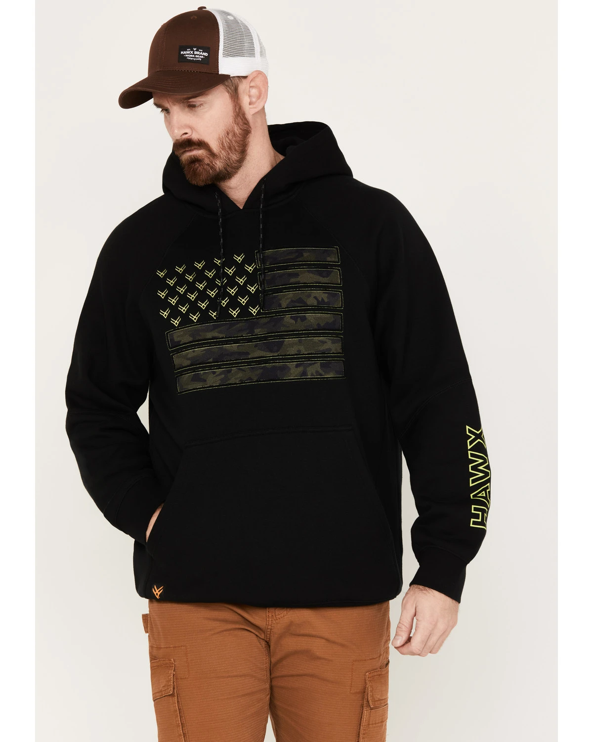 Hawx Men's Camo Flag Graphic Fleece Hooded Sweatshirt 1 Hawx Men's Camo Flag Graphic Fleece Hooded Sweatshirt