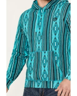 Rock & Roll Denim Men's Southwestern Print Hooded Sweatshirt -Clothing Sale Store 2000385203 440 P3