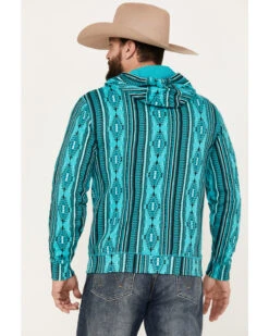 Rock & Roll Denim Men's Southwestern Print Hooded Sweatshirt -Clothing Sale Store 2000385203 440 P4